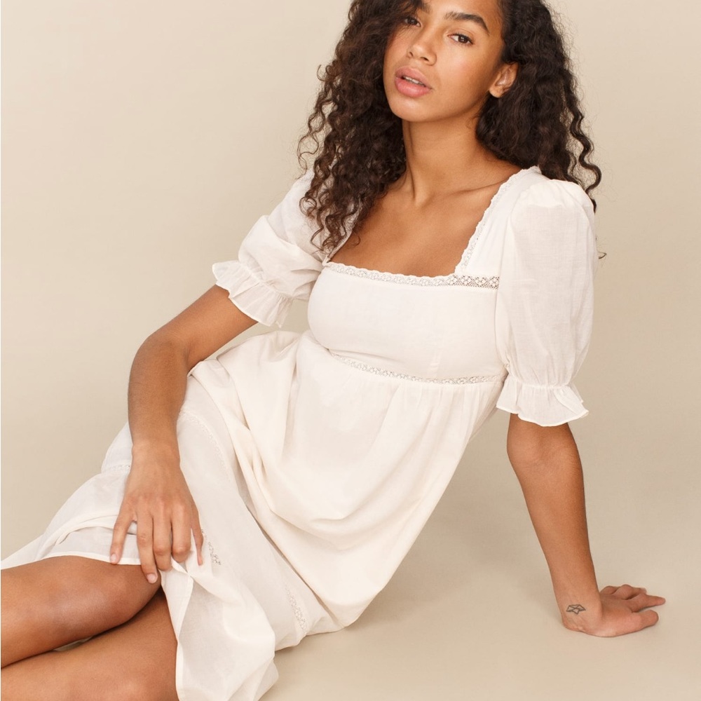 Reformation Bekkah Maxi Dress Cream Size Medium - Picture 2 of 6